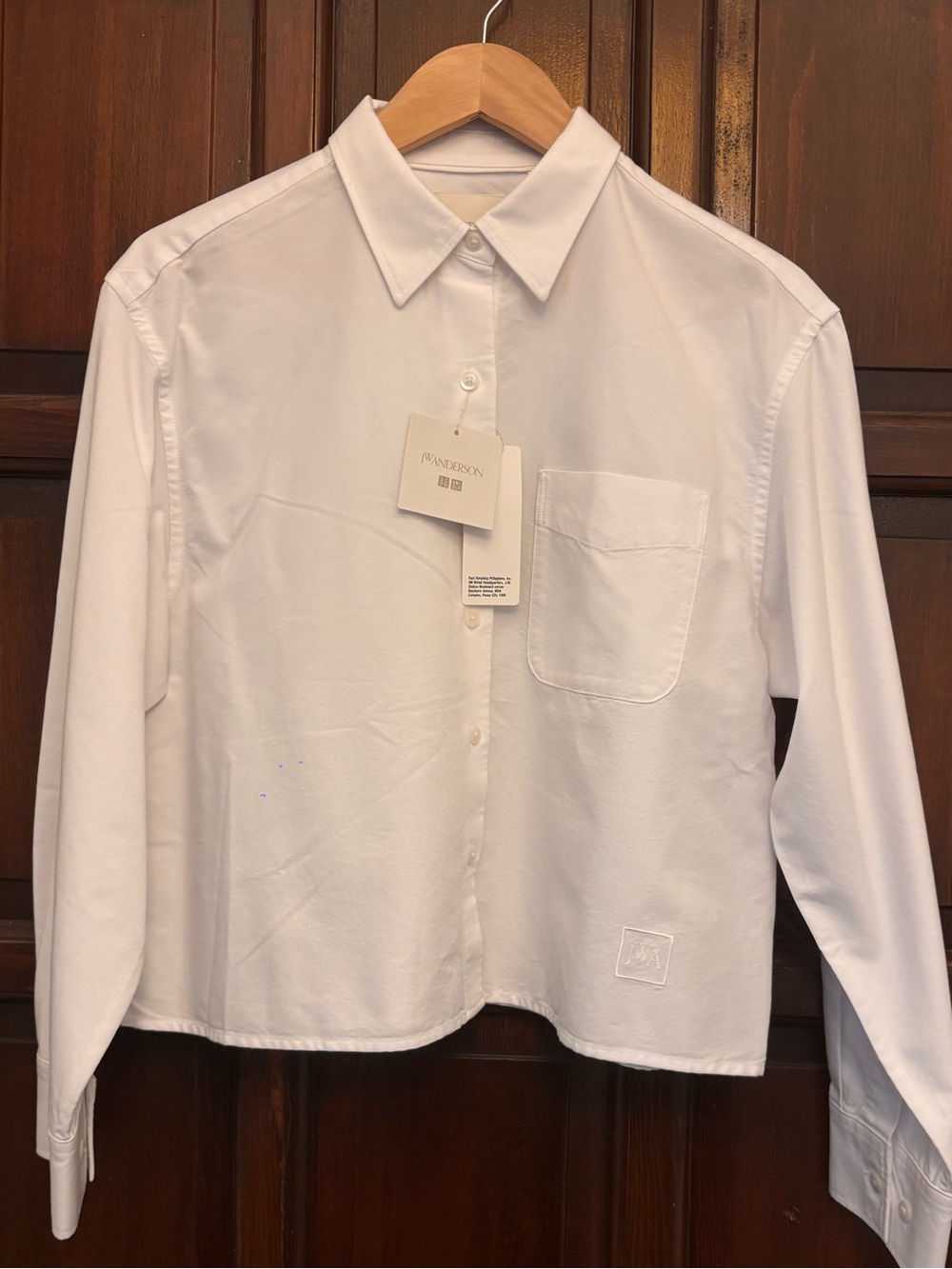 Uniqlo - JW ANDERSON White Boxy Cropped Oxford Shirt